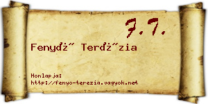Fenyő Terézia névjegykártya